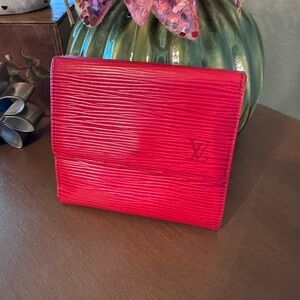 Louis Vuitton Elegant Epi Leather Red Women's Wallet